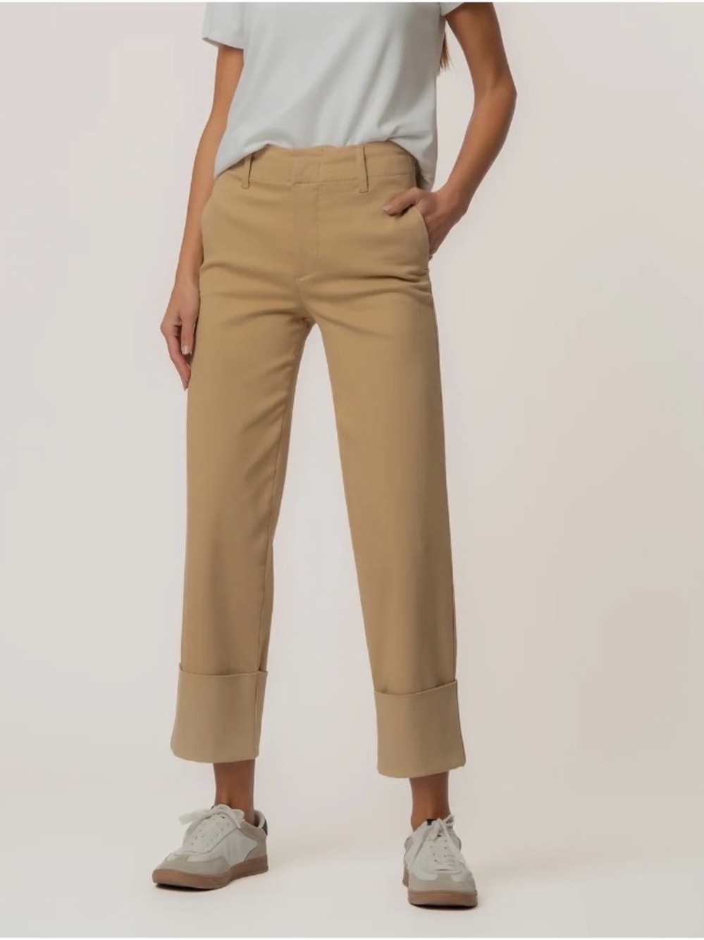Kut from the Kloth Sierra High Rise Straight Leg Cuffed Pant